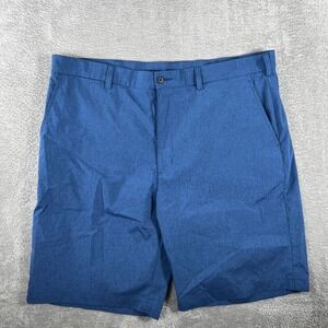 PGA Tour Golf Shorts Mens 40 Blue Flat Front Performance Stretch Casual Outdoors